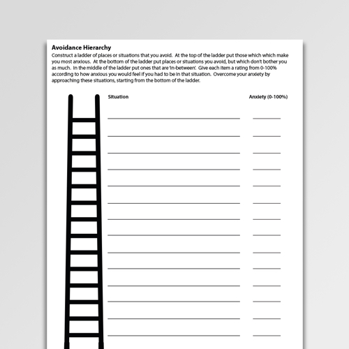 Avoidance & Fear Hierarchy Worksheet PDF | Psychology Tools