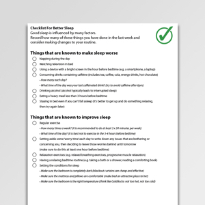 sleep problems self help guide pdf download