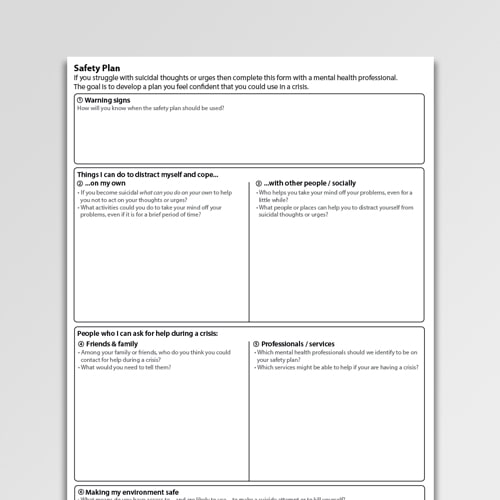 Emergency Family Plan Template from www.psychologytools.com